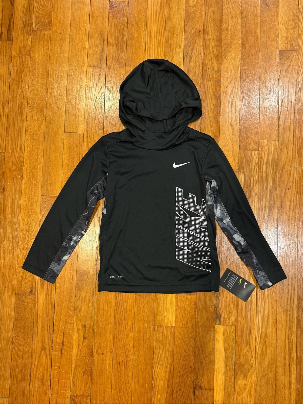 Nike Kids' Black Hooded Performance Long-Sleeve NWT